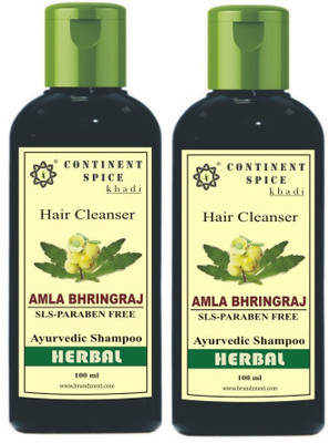 

Continent Spice Khadi Amla & Bhringraj Shampoo/Cleanser (SLS & Paraben Free)(200 ml)