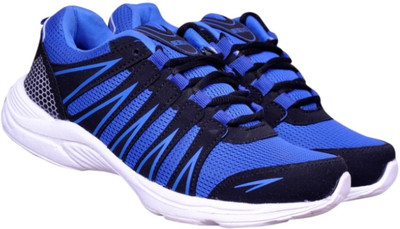 

CRV Mark Black Sole White Running Shoes For Men(Blue, Black