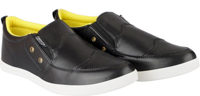 

FAUSTO Trendy Slip On Sneakers For Men(Black