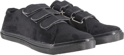 

LeatherKraft Velcro Sneakers Sneakers For Men(Black