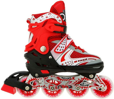 

DHAWANI Skating Shoe have different size and with PU LED wheel In-line Skates - Size 38 - 41 EURO In-line Skates - Size 39-43 EURO In-line Skates - Size 6-9 UK(Red)