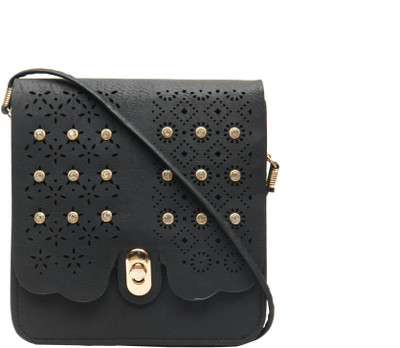 

Shopharp Women Casual Black Polyester Sling Bag