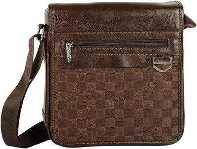 

Bazaar Pirates Men & Women Formal Brown PU Sling Bag