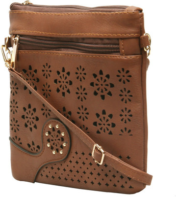

Shopharp Women Casual Brown Polyester Sling Bag