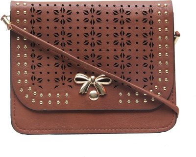 

Shopharp Women Casual Brown Polyester Sling Bag