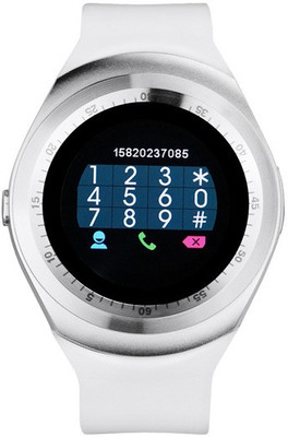 

MOBILE FIT cool.pad compatible bluetooth smartwatch with camera,sim-card slot and memory card slot Silver Smartwatch(Silver Strap Free Size)