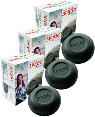

Anuved 3 Herbal Vibhuti 125g Natural Scrub Soaps(375 g, Pack of 3)