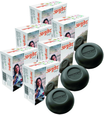 

Anuved 6 Herbal Vibhuti 125g Natural Scrub Soaps(750 g, Pack of 6)