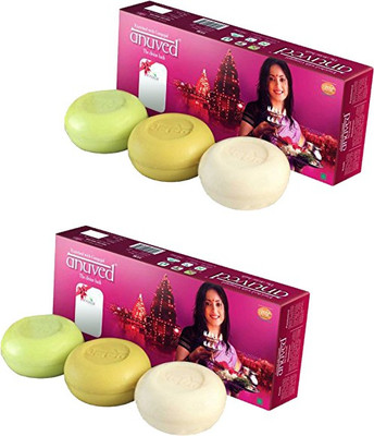 

Anuved Herbal Gift pack set of 6 Bhakti Soaps. 125 gm each(750 g, Pack of 6)