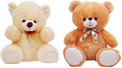 

KHATU SHYAM ENTERPRISES 2 Feet Combo of Cute Lovable Stuffed Spongy Hugable Sitting Teddy Bear Cream 60 CM and Brown 60 CM - 60 cm - 60 cm(Cream, Brown), Brown;cream