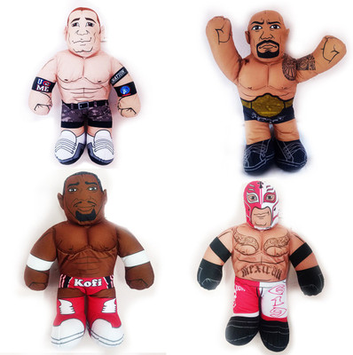 

theperfectbazaar.com Combo of 4 WWE Wrestling Star John Cena, Kofi, Rock and Ray Myterio Soft Toys for Kids Play and Birthday Gift - 40 cm(Skin)