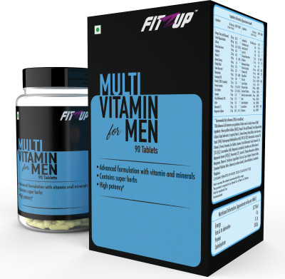 

FitZup Multi Vitamin for Men with 4 Gs Gingko Biloba, Ginseng, Green tea extract, Grapeseed extract, 90 Tablets(90 No)