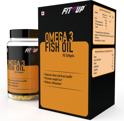 

FitZup Omega 3 Fish Oil, with EPA and DHA, All Natural, Anti Inflammatory, Weight loss, 90 Softgels(90 No)