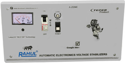 

Rahul Base-5 a5 KVA/20 Amp 140-280 Volt 3 Step Main Line Use Up to 5 KVA Load Automatic Voltage Stabilizer(Gray)