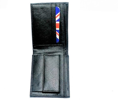 

MK Boys Black Genuine Leather Wallet(3 Card Slots)