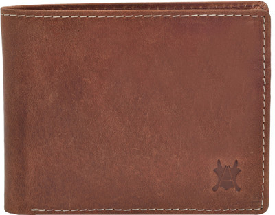 

HIDECART Men Tan Genuine Leather Wallet(6 Card Slots)