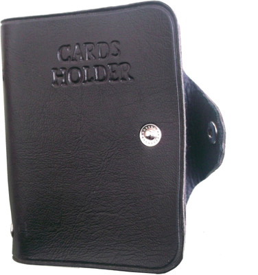 

KESETKO Men Black Artificial Leather Card Holder(12 Card Slots)