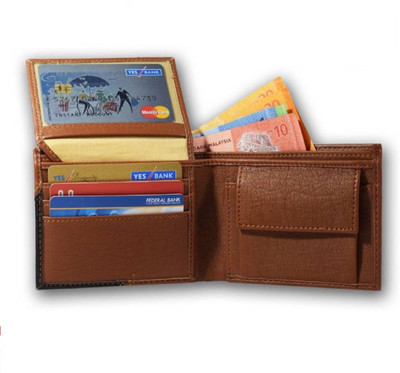 

SHAR Men Tan Artificial Leather Wallet(5 Card Slots)