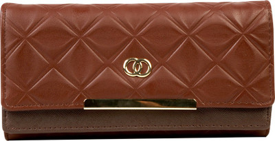 Cidky Women Casual Brown Artificial Leather Wrist Wallet(14 Card Slots), Trendy brown