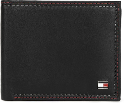 

Tommy Hilfiger Men Casual Black Genuine Leather Wallet(4 Card Slots)