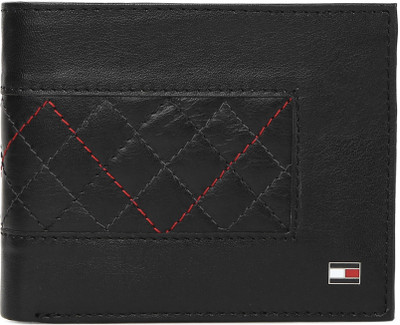 

Tommy Hilfiger Men Black Genuine Leather Wallet(4 Card Slots)