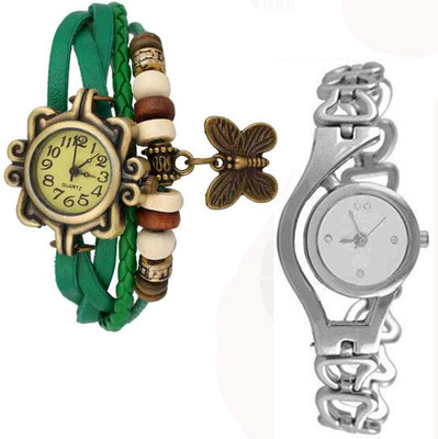 

Vitoria VTR_Grn-Btrfly_01-Slvr-Chn_W-Wtch_2cmbo Watch - For Women