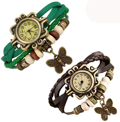 

Vitoria VTR_Brwn-Grn-Btrfly_W-Wtch_2cmbo Watch - For Women
