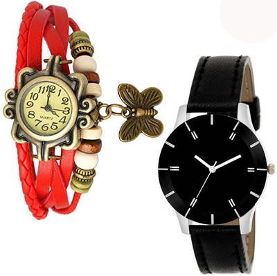 

Vitoria VTR_Red-Btrfly_02-Blk-Stp_W-Wtch_2cmbo Watch - For Women