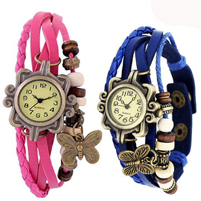 

Vitoria VTR_Blu-Pnk-Btrfly_W-Wtch_2cmbo Watch - For Women