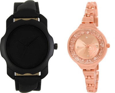 

Shocknshop LR22_225 Designer Analog Chain Strap Couple Watch - For Men & Women