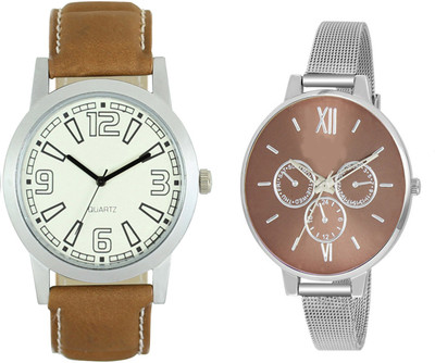 

Shocknshop LR15_214 Designer Analog Chain Strap Couple Watch - For Men & Women