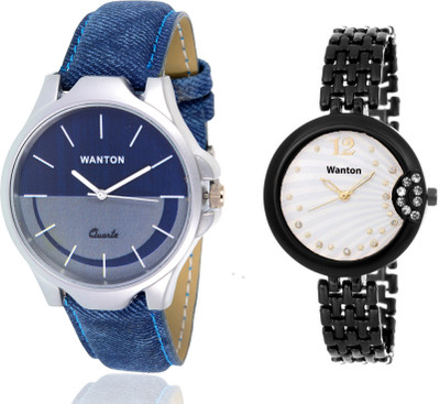

Wanton SP-5 K-8 Black white fancy dial watch with Blue multi-color dial attractive watch for couple men and women Watch - For Boys & Girls