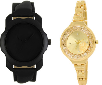 

Shocknshop LR22_224 Designer Analog Chain Strap Couple Watch - For Men & Women
