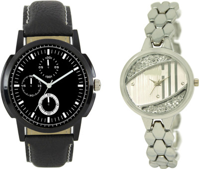 

Shocknshop LR13_223 Designer Analog Chain Strap Couple Watch - For Men & Women