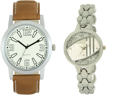 

Shocknshop LR15_223 Designer Analog Chain Strap Couple Watch - For Men & Women