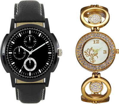 

Shocknshop LR13_204 Designer Analog Chain Strap Couple Watch - For Men & Women