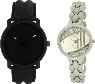 

Shocknshop LR21_223 Designer Analog Chain Strap Couple Watch - For Men & Women