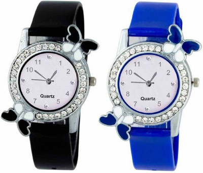 

Miss Perfect Blue and Black Butterfly still combo (2 pack ) watches for girls Watch - For Girls