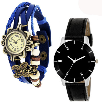 

Vitoria VTR_Blu-Btrfly_02-Blk-Stp_W-Wtch_2cmbo Watch - For Women