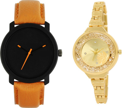 

Shocknshop LR20_224 Designer Analog Chain Strap Couple Watch - For Men & Women