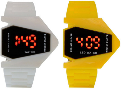 

SP Rocket LED White+Yellow Color Combo of 2 Watch - For Boys & Girls