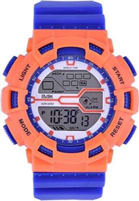 

Dusk 101_Orange_Blue Watch - For Men