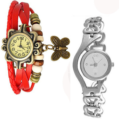 

Vitoria VTR_Red-Btrfly_01-Slvr-Chn_W-Wtch_2cmbo Watch - For Women
