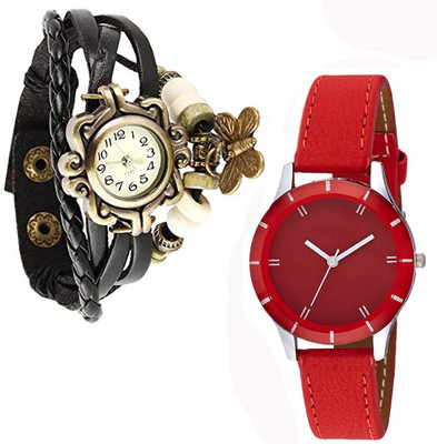 

Vitoria VTR_Blk-Btrfly_02-Red-Stp_W-Wtch_2cmbo Watch - For Women