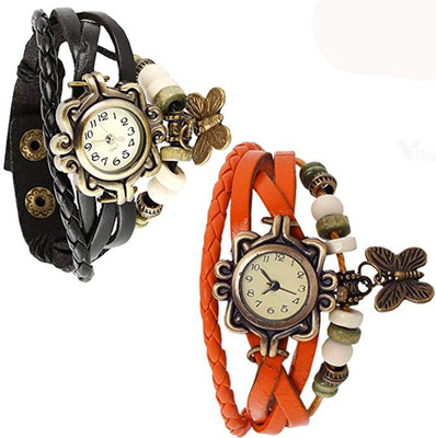 

Vitoria VTR_Blk-Orng-Btrfly_W-Wtch_2cmbo Watch - For Women