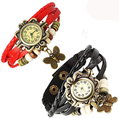 

Vitoria VTR_Blk-Red-Btrfly_W-Wtch_2cmbo Watch - For Women