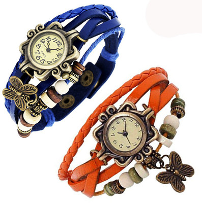 

Vitoria VTR_Blu-Orng-Btrfly_W-Wtch_2cmbo Watch - For Women