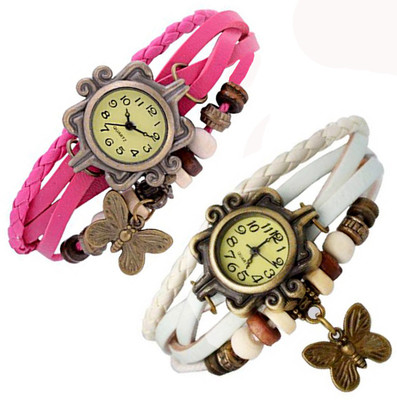 

Vitoria VTR_Pnk-Wht-Btrfly_W-Wtch_2cmbo Watch - For Women