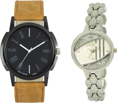 

Shocknshop LR19_223 Designer Analog Chain Strap Couple Watch - For Men & Women