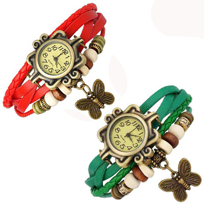 

Vitoria VTR_Grn-red-Btrfly_W-Wtch_2cmbo Watch - For Women